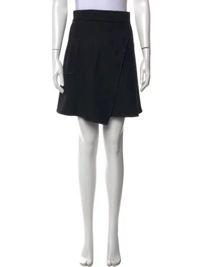 Pre-owned Carven Wool Mini Skirt In Black