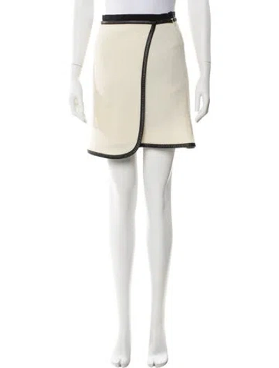 Pre-owned Carven Wool Mini Skirt In Neutral