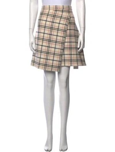 Pre-owned Carven Wool Mini Skirt In Neutrals