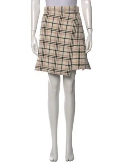 Pre-owned Carven Wool Mini Skirt In Pink