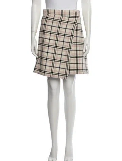 Pre-owned Carven Wool Mini Skirt In Pink