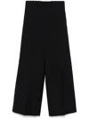 Carven Wool Palazzo Pants In Black