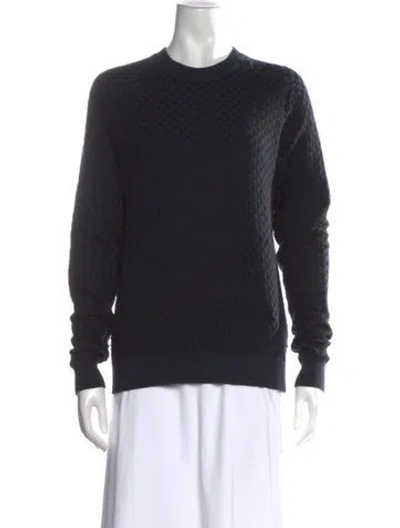 Pre-owned Carven Wool Patterned Sweater In Blue