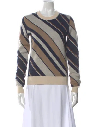 Pre-owned Carven Wool Printed Sweater In Blue