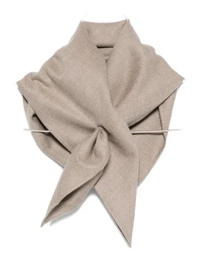 Carven Wool Scarf In Brown