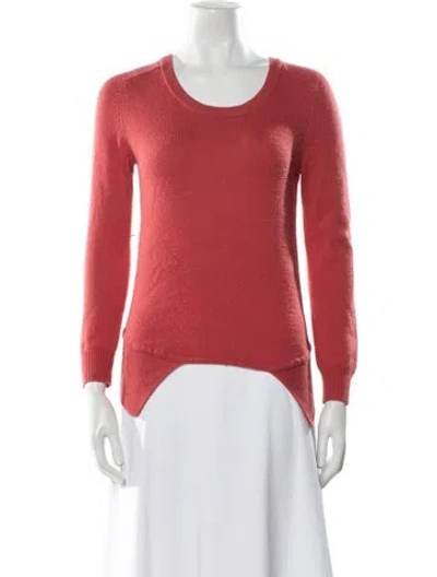 Pre-owned Carven Wool Scoop Neck Sweater In Red