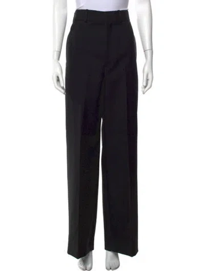 Pre-owned Carven Wool Straight Leg Pants W/ Tags In Black