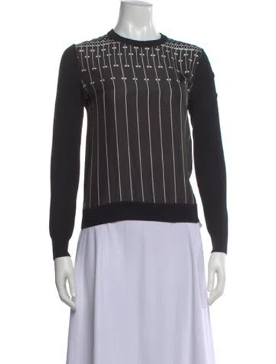 Pre-owned Carven Wool Striped Top In Gray