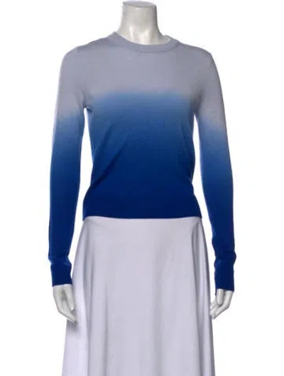 Pre-owned Carven Wool Tie-dye Print Sweater In Blue