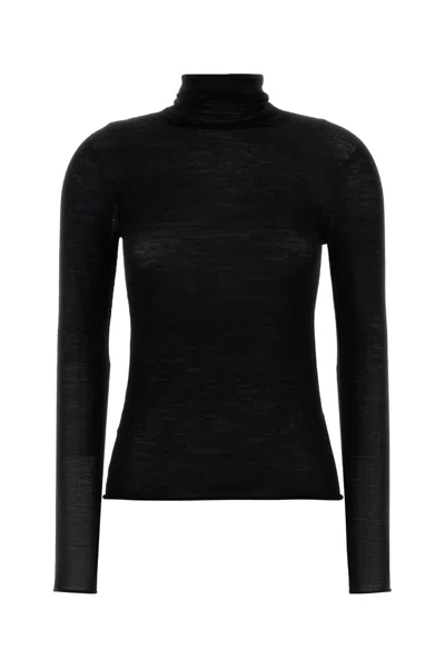 Carven Kn328-turtle-neck Jumper In Black