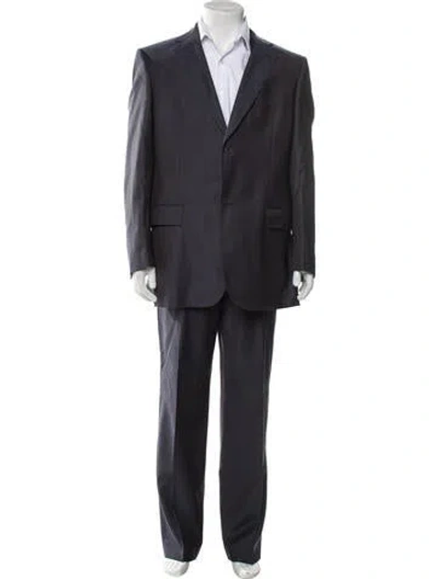 Pre-owned Carven Wool Two-piece Suit In Gray