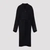 Carven Wool Wrap Coat In Blue