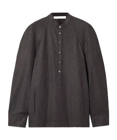 Carven Wool-felt Blouse In Black