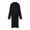 Carven Wrap-around Blue Wool-cashmere Blend Coat In Blue