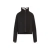 Carven High-neck Zip-front Jacket In Brown