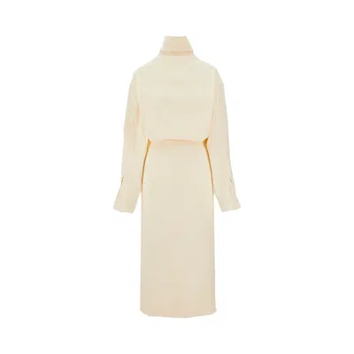 Carven Wool Blend Midi Dress In White