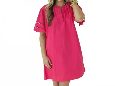 Caryn Lawn Betty Dress In Hot Pink
