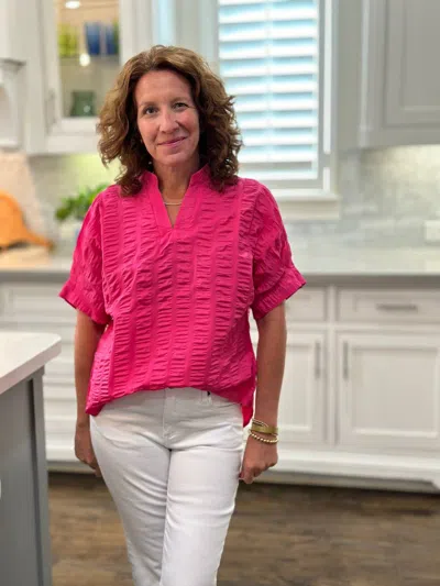 Caryn Lawn Caroline Top In Rose In Pink