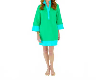 Caryn Lawn Carrie Short Dress In Green