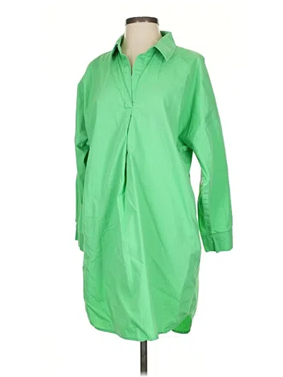 Pre-owned Caryn Lawn Casual Dress In Green