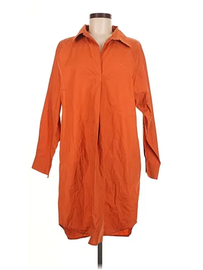 Caryn Lawn Casual Dress In Orange