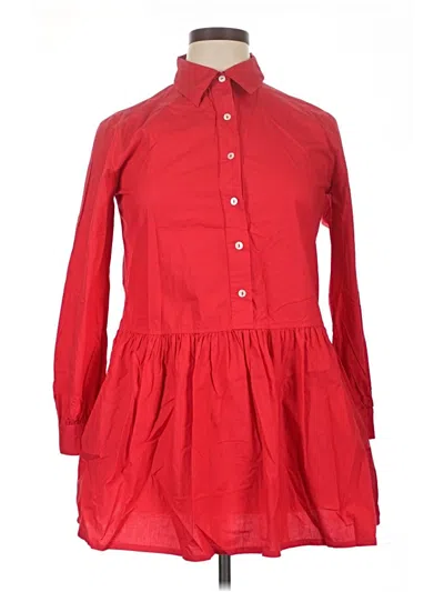 Pre-owned Caryn Lawn Casual Dress In Red
