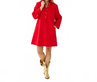 Caryn Lawn Chloe Mini Dress In Red In Burgundy
