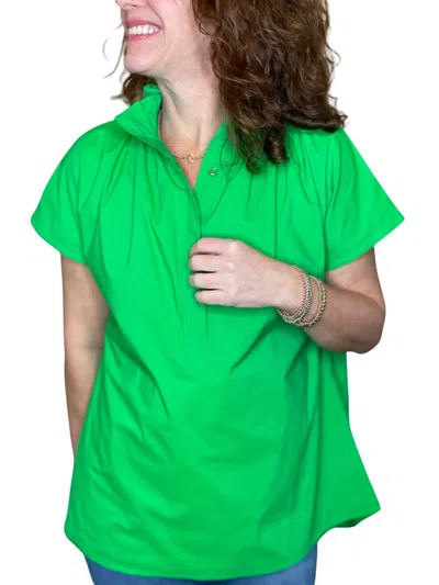 Caryn Lawn Emily Top In Kelly Green