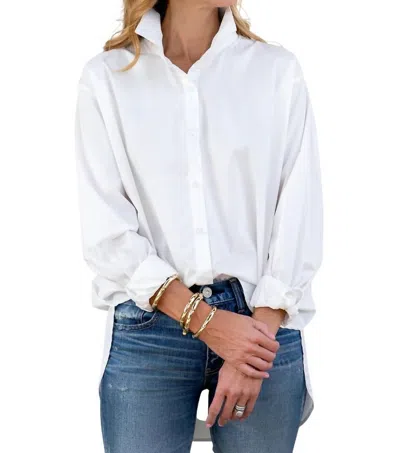 Caryn Lawn Everyday Word Preppy Dream On Shirt In White
