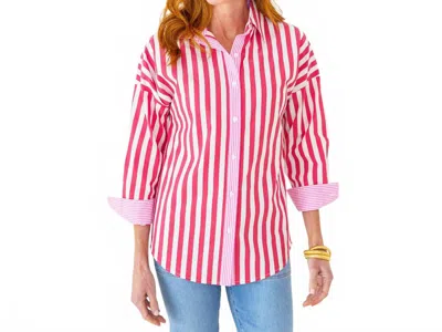 Caryn Lawn Katherine Top In Red/pink