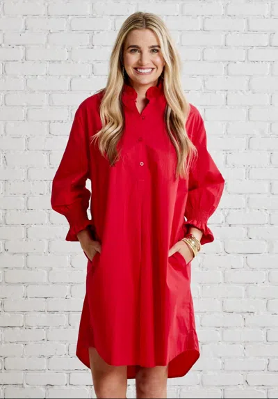 Caryn Lawn Kimberly Dress In Red
