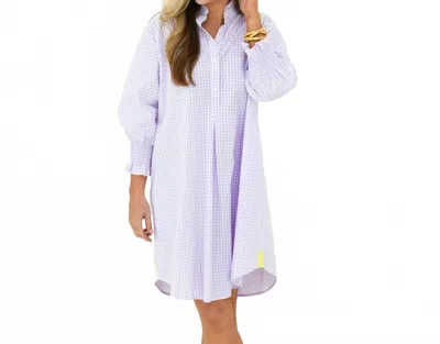 Caryn Lawn Kimberly Opposite Gingham Mini Dress In Lavender In White