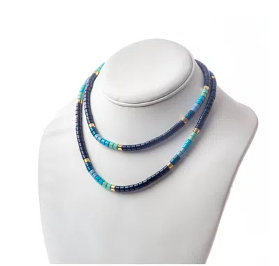 Caryn Lawn Laguna Necklace In Ocean In Blue