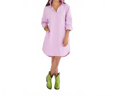 Caryn Lawn Lila Corduroy Preppy Mini Dress In Lavender In Pink