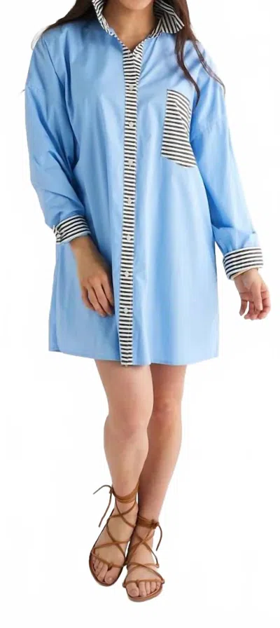 Caryn Lawn Lindsey Dress In Blue