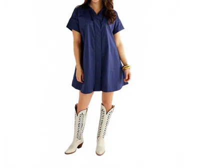 Caryn Lawn Margot Dress In Navy In Blue