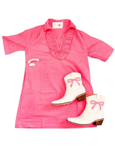 Caryn Lawn Maya Corduroy Dress In Pink