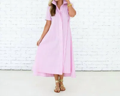 Caryn Lawn Millie Midi Dress In Light Pink