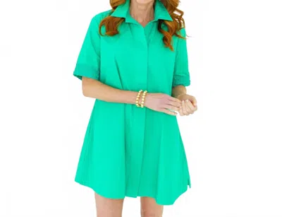 Caryn Lawn Penny Mini Dress In Green