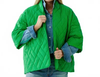 Caryn Lawn Penny Puff Jacket In Kelly Green