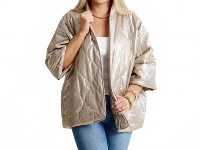Caryn Lawn Penny Puffer Jacket In Gold