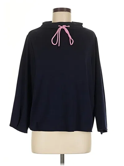 Pre-owned Caryn Lawn Poncho In Blue