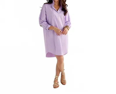 Caryn Lawn Preppy Star Dress In Lavender In Purple