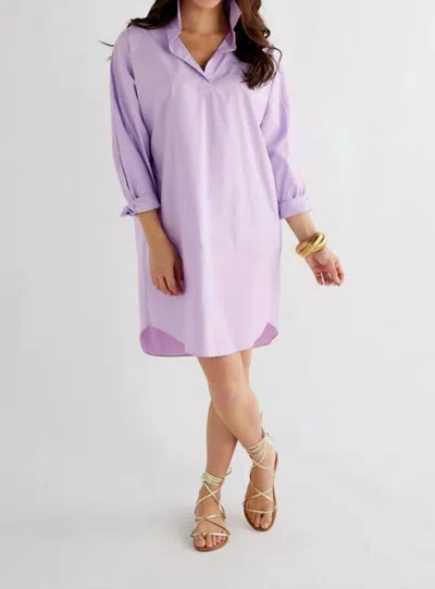 Caryn Lawn Preppy Star Dress In Lavender In Purple