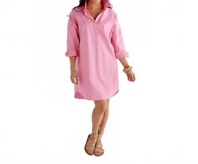 Caryn Lawn Preppy Star Dress In Pink
