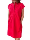 Caryn Lawn Seaside Dress In Coral In Red