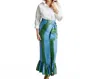 Caryn Lawn Whitney Wrap Skirt In Green/blue In Multi