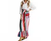 Caryn Lawn Whitney Wrap Skirt In Multi Stripe In Multi