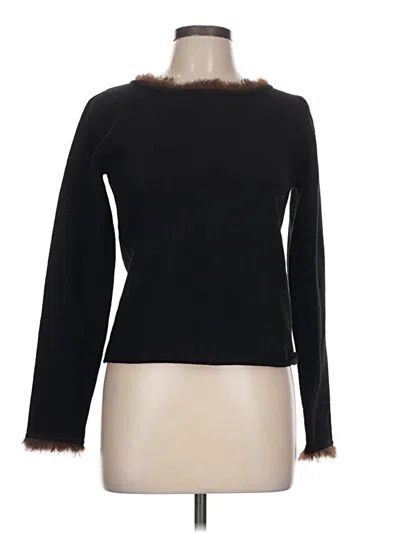Pre-owned Caryn Vallone Turtleneck Sweater In Black