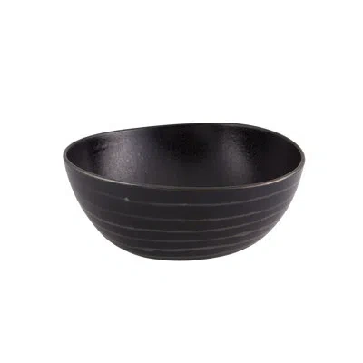 Casa Alegre 70 Fl Oz. Salad Bowl In Black;white